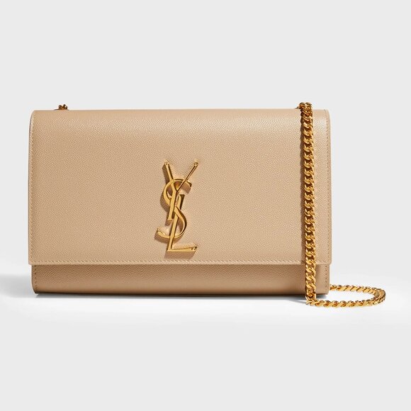 Saint Laurent YSL Monogram Kate Medium Crossbody Grained Leather Chain Bag - Picture 1 of 16